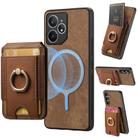 For Realme Neo7 Retro Splitable Magnetic Stand Card Bag Leather Phone Case(Brown) - 1