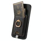 For Realme Neo7 Retro Splitable Magnetic Card Bag Leather Phone Case(Black) - 3