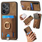 For Realme Neo7 Retro Splitable Magnetic Card Bag Leather Phone Case(Brown) - 1