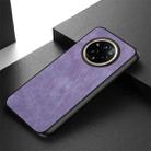 For Realme 14 Pro+ Vintage Leather PC Back Cover Phone Case(Purple) - 3