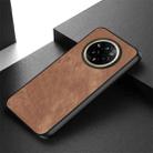 For Realme 14 Pro+ Vintage Leather PC Back Cover Phone Case(Brown) - 3