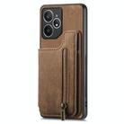 For Realme Neo7 Retro Leather Zipper Wallet Back Phone Case(Brown) - 2