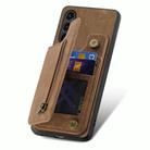 For Realme Neo7 Retro Leather Zipper Wallet Back Phone Case(Brown) - 3