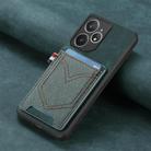 For Realme Neo7 Denim Texture Leather Skin Phone Case with Card Slot(Green) - 2