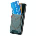 For Realme Neo7 Denim Texture Leather Skin Phone Case with Card Slot(Green) - 3