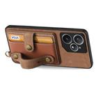 For Realme Neo7 Retro Cross Wristband Wallet Leather Back Phone Case(Brown) - 3