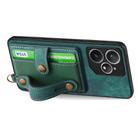 For Realme Neo7 Retro Cross Wristband Wallet Leather Back Phone Case(Green) - 3