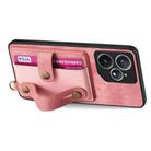 For Realme Neo7 Retro Cross Wristband Wallet Leather Back Phone Case(Pink) - 3