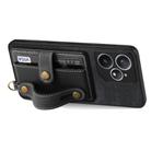 For Realme Neo7 Retro Cross Wristband Wallet Leather Back Phone Case(Black) - 3