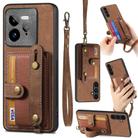 For Realme GT 7 Pro Retro Cross Wristband Wallet Leather Back Phone Case(Brown) - 1