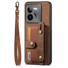 For Realme GT 7 Pro Retro Cross Wristband Wallet Leather Back Phone Case(Brown) - 2