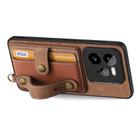 For Realme GT 7 Pro Retro Cross Wristband Wallet Leather Back Phone Case(Brown) - 3