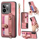 For Realme GT 7 Pro Retro Cross Wristband Wallet Leather Back Phone Case(Pink) - 1