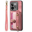 For Realme GT 7 Pro Retro Cross Wristband Wallet Leather Back Phone Case(Pink) - 2