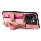 For Realme GT 7 Pro Retro Cross Wristband Wallet Leather Back Phone Case(Pink) - 3