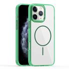 For iPhone 11 Pro Max Star Shield Thin Circle MagSafe Phone Case(Green) - 1