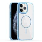 For iPhone 11 Pro Max Star Shield Thin Circle MagSafe Phone Case(Light Blue) - 1