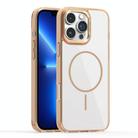 For iPhone 13 Pro Star Shield Thin Circle MagSafe Phone Case(Desert Gold) - 1