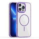 For iPhone 13 Pro Star Shield Thin Circle MagSafe Phone Case(Purple) - 1
