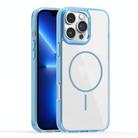 For iPhone 13 Pro Star Shield Thin Circle MagSafe Phone Case(Light Blue) - 1