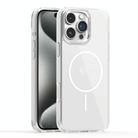 For iPhone 15 Pro Star Shield Thin Circle MagSafe Phone Case(White) - 1