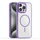 For iPhone 15 Pro Star Shield Thin Circle MagSafe Phone Case(Purple) - 1