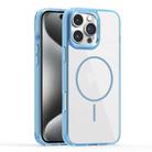 For iPhone 15 Pro Star Shield Thin Circle MagSafe Phone Case(Light Blue) - 1