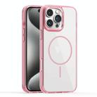 For iPhone 15 Pro Max Star Shield Thin Circle MagSafe Phone Case(Pink) - 1