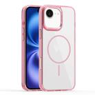 For iPhone 16 Star Shield Thin Circle MagSafe Phone Case(Pink) - 1