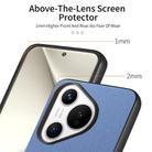 For Huawei Pura 70 Twill Fabric Leather Skin Back Phone Case(Blue) - 3