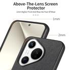 For Huawei Pura 70 Pro Twill Fabric Leather Skin Back Phone Case(Black) - 3