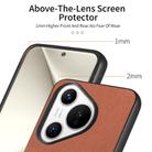 For Huawei Pura 70 Pro+ Twill Fabric Leather Skin Back Phone Case(Brown) - 3