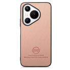For Huawei Pura 70 Ultra Twill Fabric Leather Skin Back Phone Case(Pink) - 2