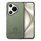 For Huawei Pura 70 Ultra Twill Fabric Leather Skin Back Phone Case(Green) - 1