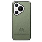 For Huawei Pura 70 Ultra Twill Fabric Leather Skin Back Phone Case(Green) - 2