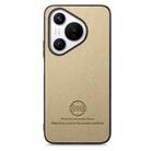 For Huawei Pura 70 Ultra Twill Fabric Leather Skin Back Phone Case(Khaki) - 2
