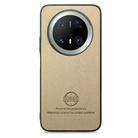 For Huawei Mate 70 Twill Fabric Leather Skin Back Phone Case(Khaki) - 2