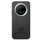 For Huawei Mate 70 Twill Fabric Leather Skin Back Phone Case(Black) - 2