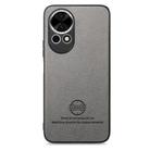For Huawei nova 13 Twill Fabric Leather Skin Back Phone Case(Gray) - 2