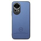 For Huawei nova 13 Pro Twill Fabric Leather Skin Back Phone Case(Blue) - 2
