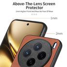 For vivo X200 Twill Fabric Leather Skin Back Phone Case(Brown) - 3