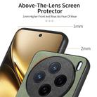 For vivo X200 Twill Fabric Leather Skin Back Phone Case(Green) - 3