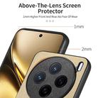 For vivo X200 Twill Fabric Leather Skin Back Phone Case(Khaki) - 3