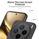 For vivo X200 Twill Fabric Leather Skin Back Phone Case(Black) - 3