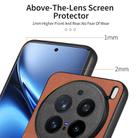 For vivo X200 Pro Twill Fabric Leather Skin Back Phone Case(Brown) - 3
