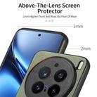 For vivo X200 Pro Twill Fabric Leather Skin Back Phone Case(Green) - 3