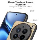 For vivo X200 Pro Twill Fabric Leather Skin Back Phone Case(Khaki) - 3