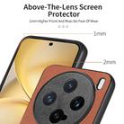 For vivo X200 Pro mini Twill Fabric Leather Skin Back Phone Case(Brown) - 3