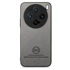 For vivo X200 Pro mini Twill Fabric Leather Skin Back Phone Case(Gray) - 2