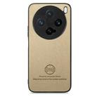 For vivo X200 Pro mini Twill Fabric Leather Skin Back Phone Case(Khaki) - 2